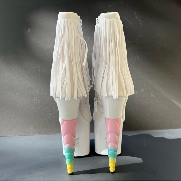 Ellie 7" Unicorn Heel Platform Shoes Stripper Pole Dance Stilettos 777 Prince - Picture 5 of 16